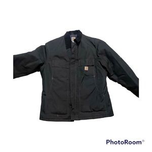 Black Carhartt Quilt Lined Duck washed jacket